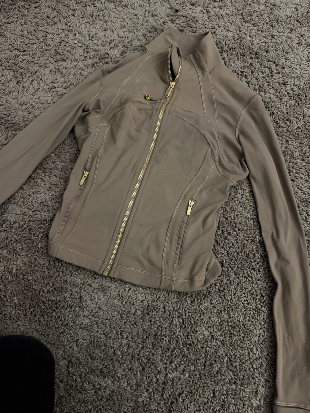 lululemon athletica Taupe Full-Zip Long Sleeve Jacket